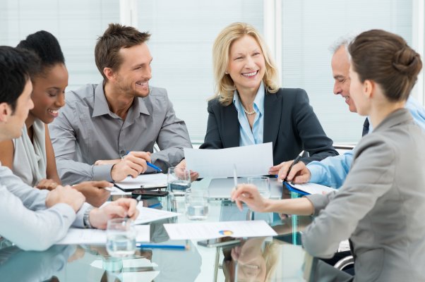 team working project management smiling happy work job